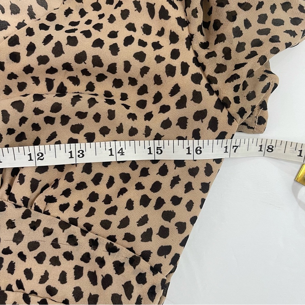 Chic Beige Polka Dot Mini Dress - Picture 9 of 14
